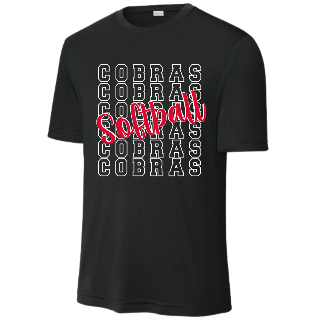 COBRAS SOFTBALL FAN TEE BLACK 2025