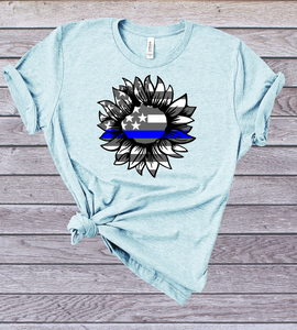 Back the Blue Sunflower Tee