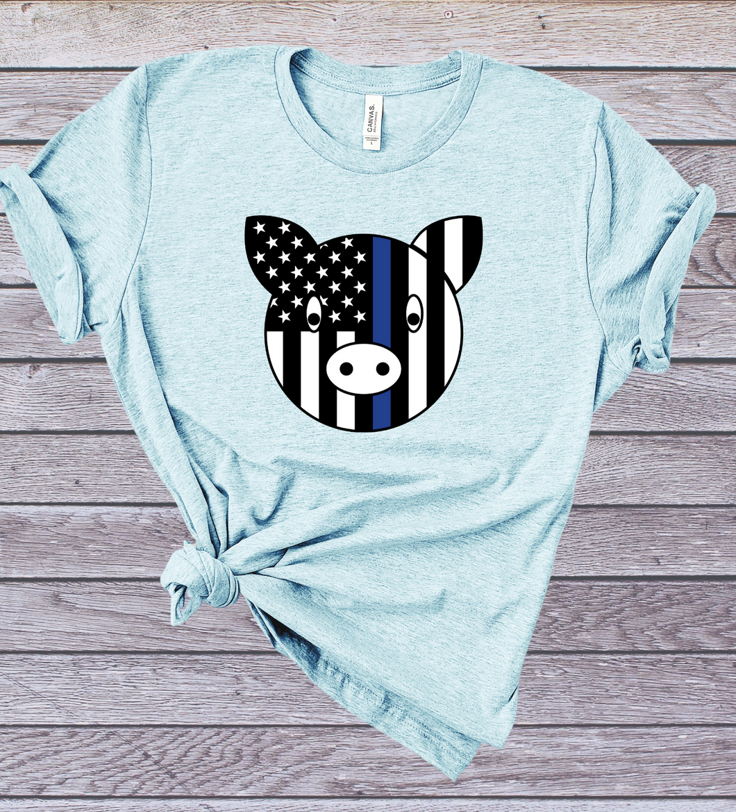 Back The Blue Pig Tee