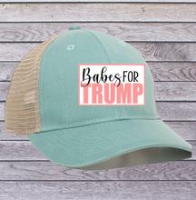 Load image into Gallery viewer, Glittery Babes for Trump Solid PonyTail Hats!
