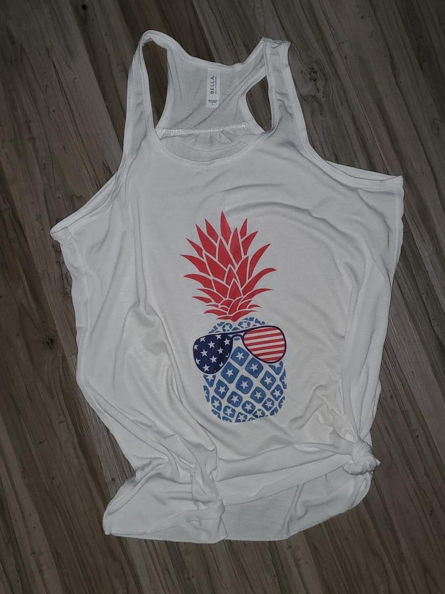 Patriotic Pineapple Tank